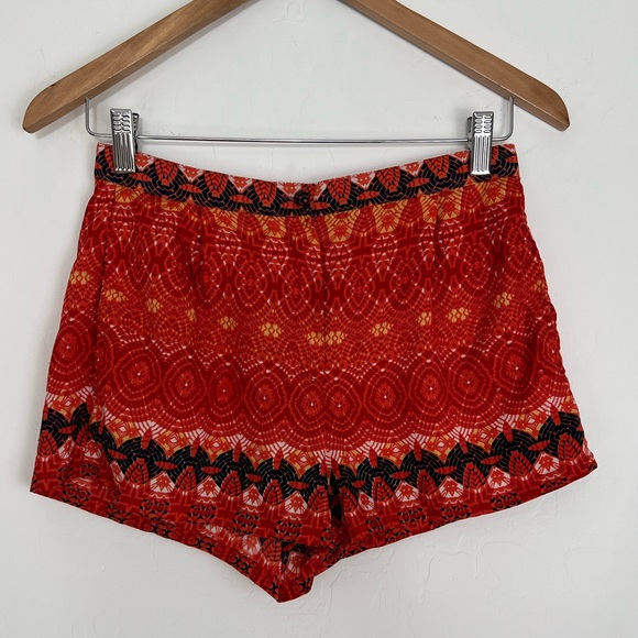 Short booty style Shorts Size Small tribal pattern designs bright bold colors - Picture 1 of 5